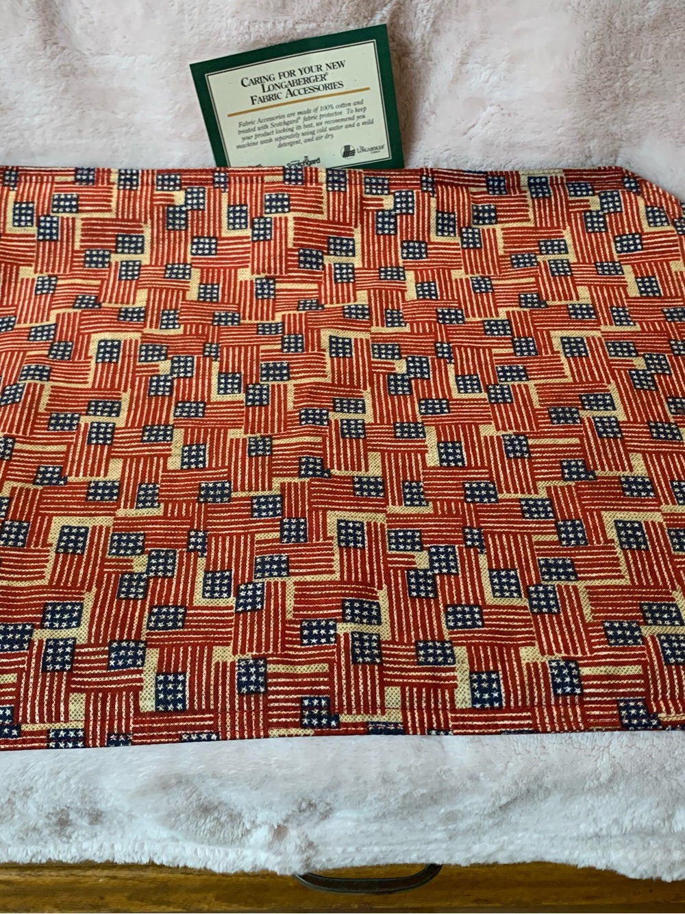 Longaberger Vintage Set of 4 Patriotic Place Mats NWT